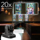 Atomos A-Eye 4K-20X AI-Powered UHD PTZ Camera (Black) Bundle
