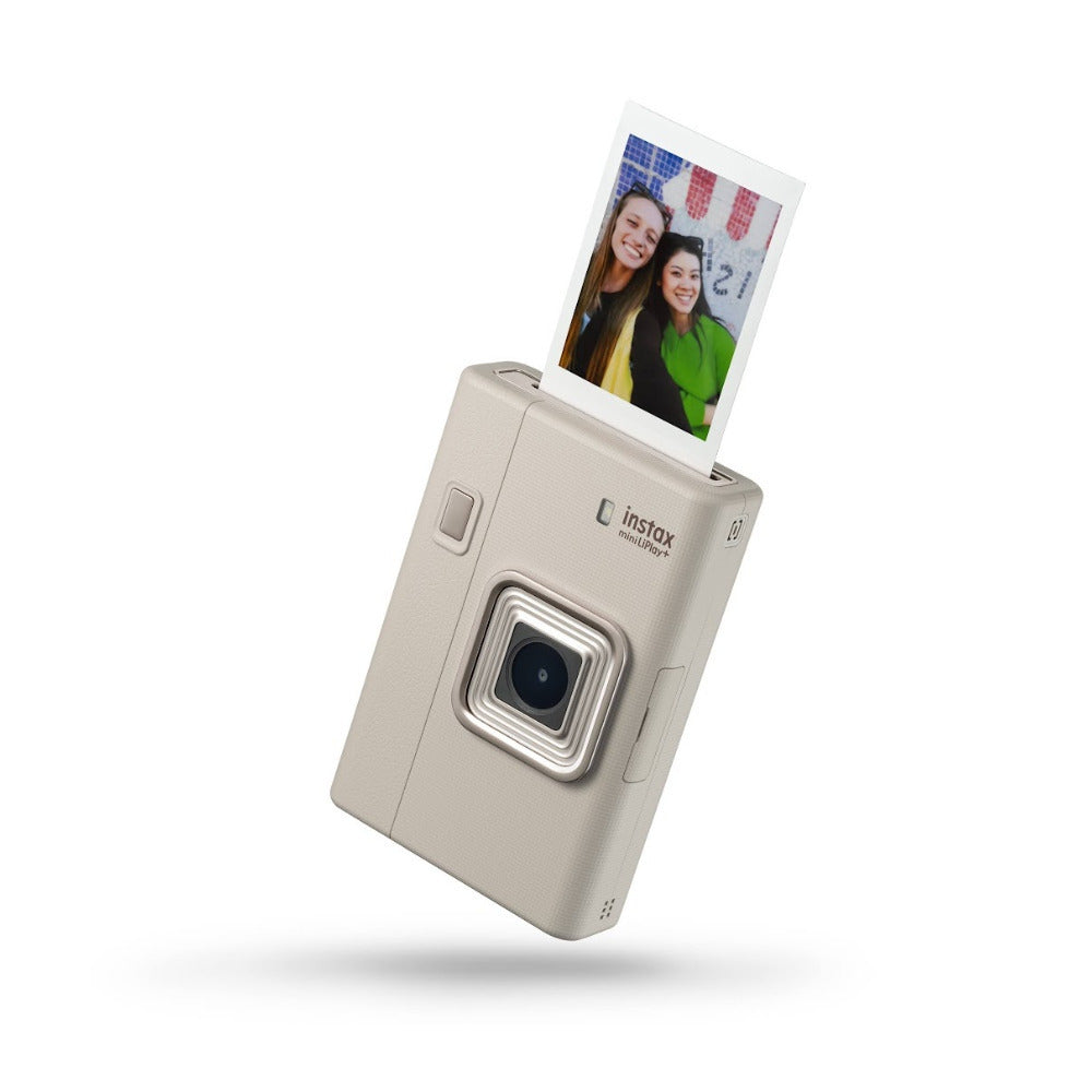 Fujifilm Instax Mini LiPlay+ Hybrid Instant Camera and Smartphone Printer (Sand Beige)