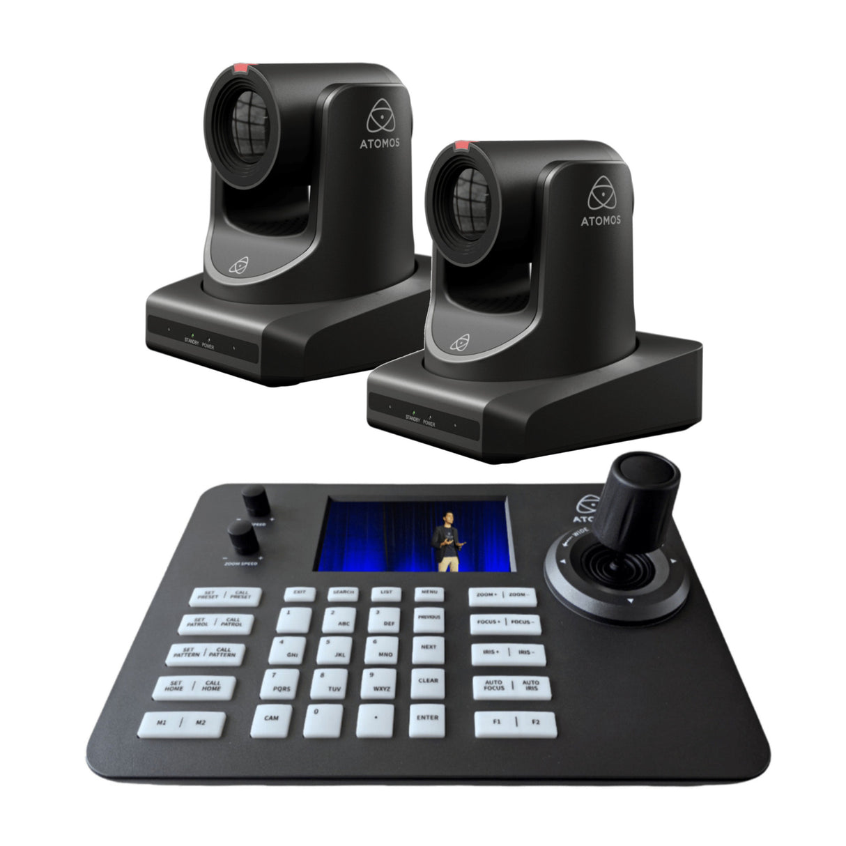 Atomos A-Eye HD-20X Auto-Tracking PTZ Camera 20X Optical Zoom CMOS Sensor Bundle