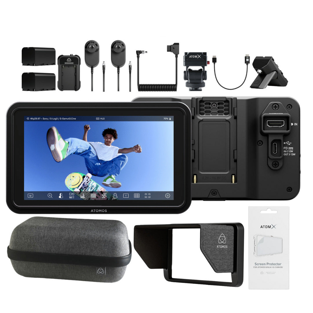Atomos Shinobi GO 5.2-inch HDR Touchscreen Camera Monitor Bundle