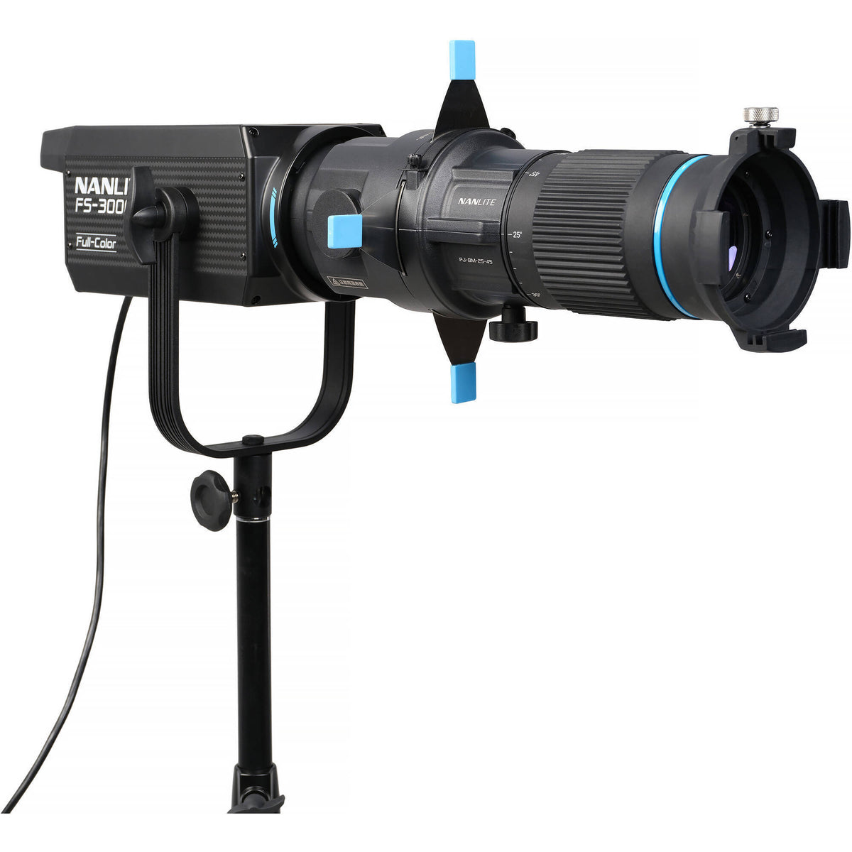 Nanlite FS-300 Daylight AC LED Monolight Bundle with Projection Attachment 25-45