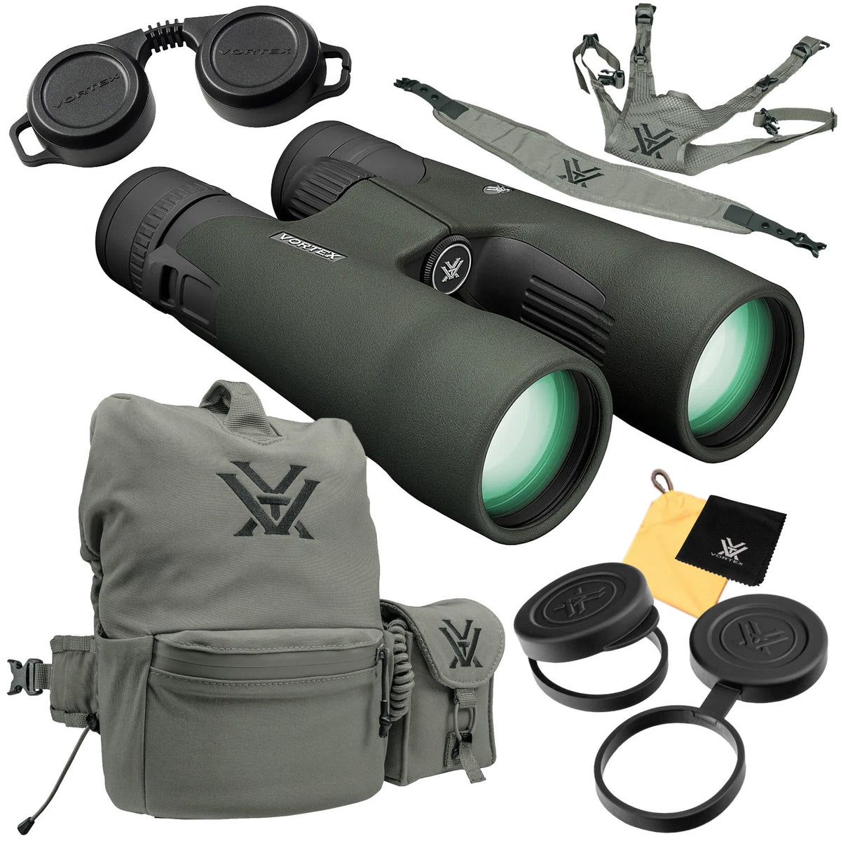 Vortex 12x50 Razor UHD Binoculars with GlassPak Pro Harness (Open Box)