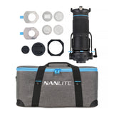 Nanlite FS-150B Bundle with Projection Attachment, Softbox, and Fresnel Lens