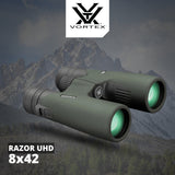 Vortex 8x42 Razor UHD Binoculars with GlassPak Pro Harness