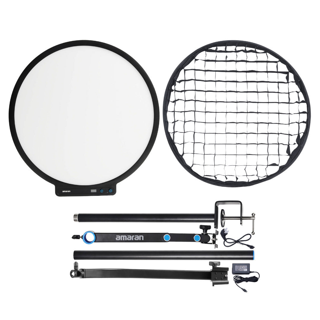 Amaran Verge Max Kit - Charcoal (US) with Light Control Grid and Stand Adapter
