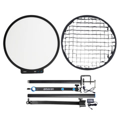 Amaran Verge Max Kit - Charcoal (US) with Light Control Grid and Stand Adapter