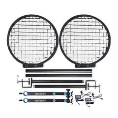Amaran Verge Max Kit - Charcoal (US) with Light Control Grid Clip-On Bundle