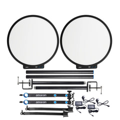 Amaran Verge Max Lighting Kit Bundle - Charcoal and 2 Black Stand Adapter Bundle
