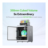 Creality K2 Plus 3D Printer Large Build Volume 350mm Multi-Color FDM (Open Box)