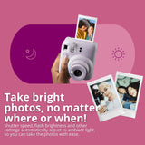 Fujifilm Instax Mini 12 with 60mm Lens (Lilac Purple) Bundle
