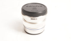 Olympus m.12mm F2.0 Zuiko Camera Lens (Silver) (Open Box)