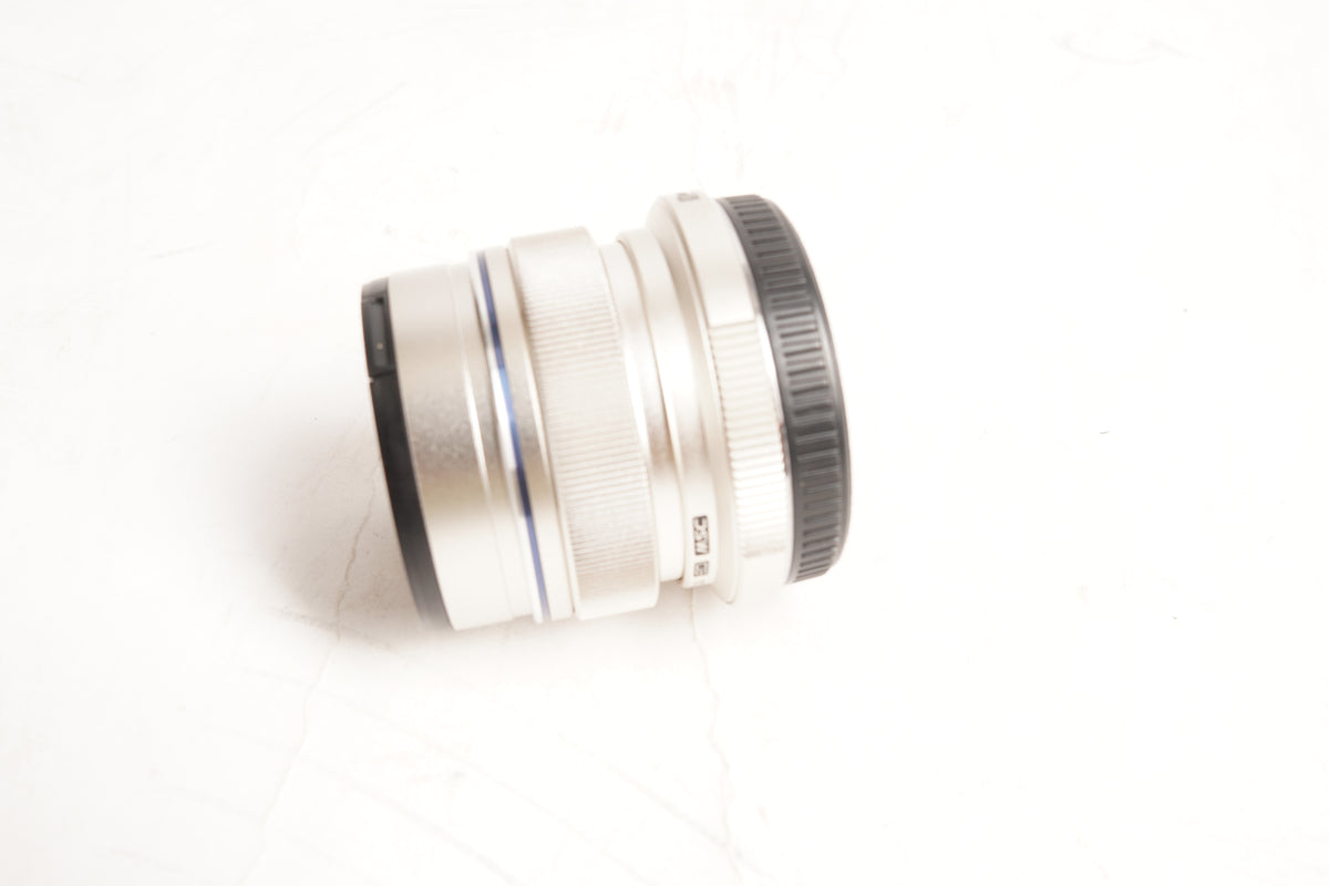 Olympus m.12mm F2.0 Zuiko Camera Lens (Silver) (Open Box)
