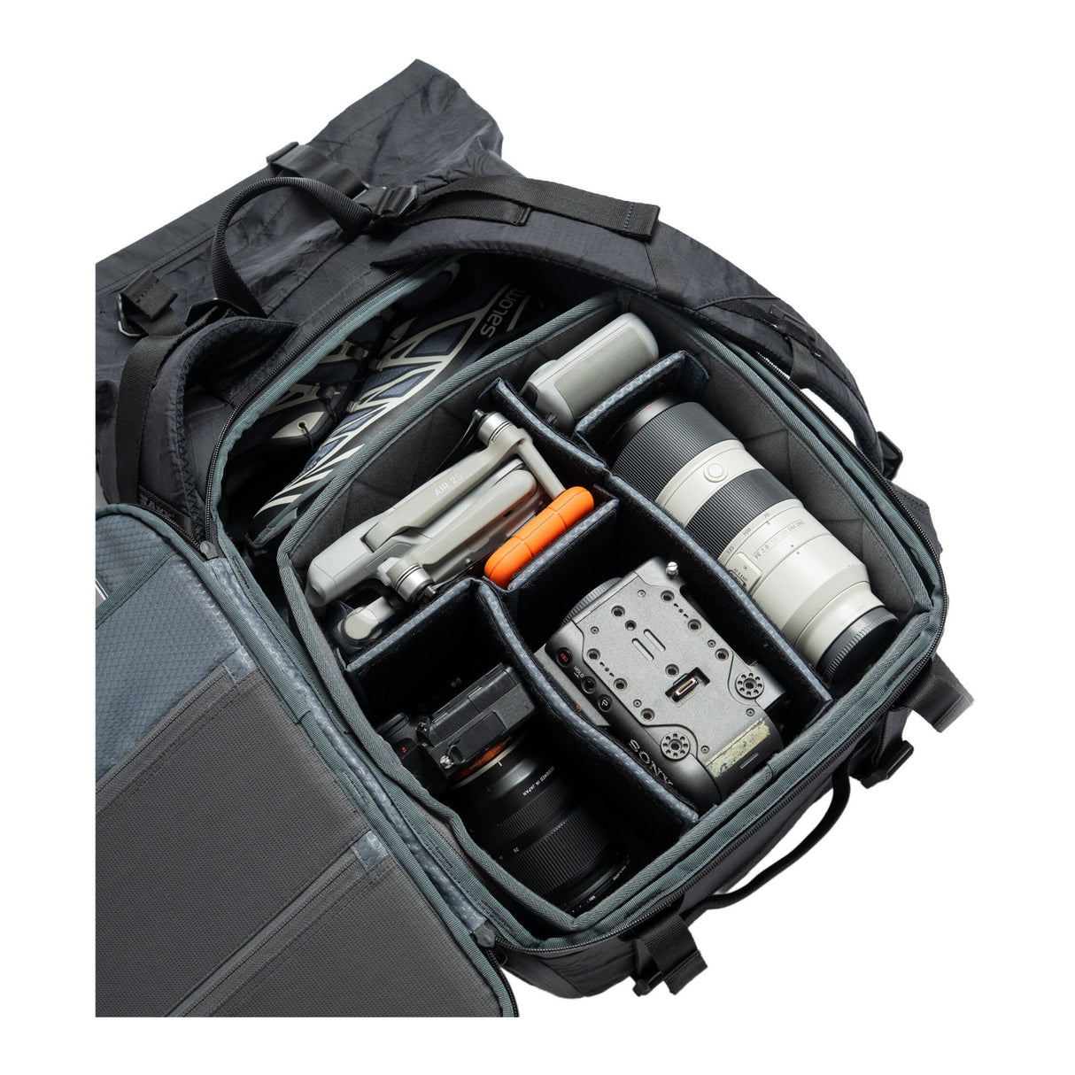 Sakk Gear Rolltop Ranger Water-resistant Camera Backpack (25L, Black)