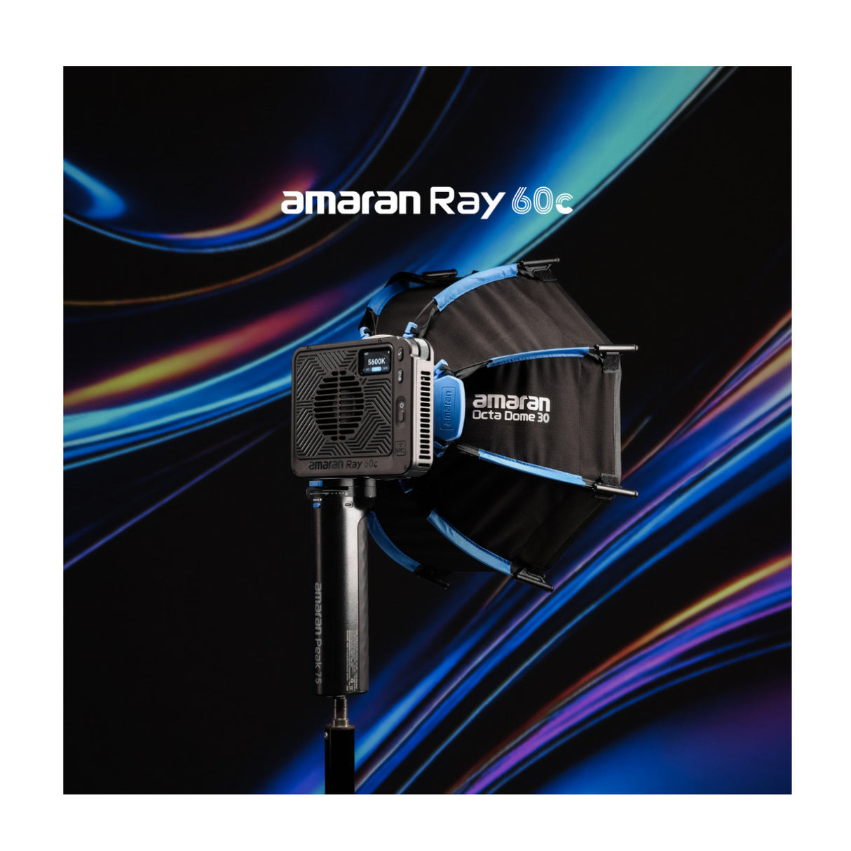 Amaran Ray 60c Full-Color COB RGB LED Video Light with OmniColor Technology