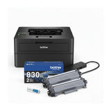 Brother HL-L2460DW Wireless Laser Printer and 2PK Black Toner Cartridge Bundle