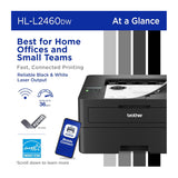 Brother HL-L2460DW Wireless Laser Printer and 2PK Black Toner Cartridge Bundle
