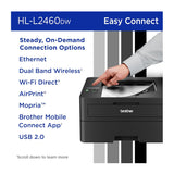 Brother HL-L2460DW Wireless Laser Printer and 2PK Black Toner Cartridge Bundle