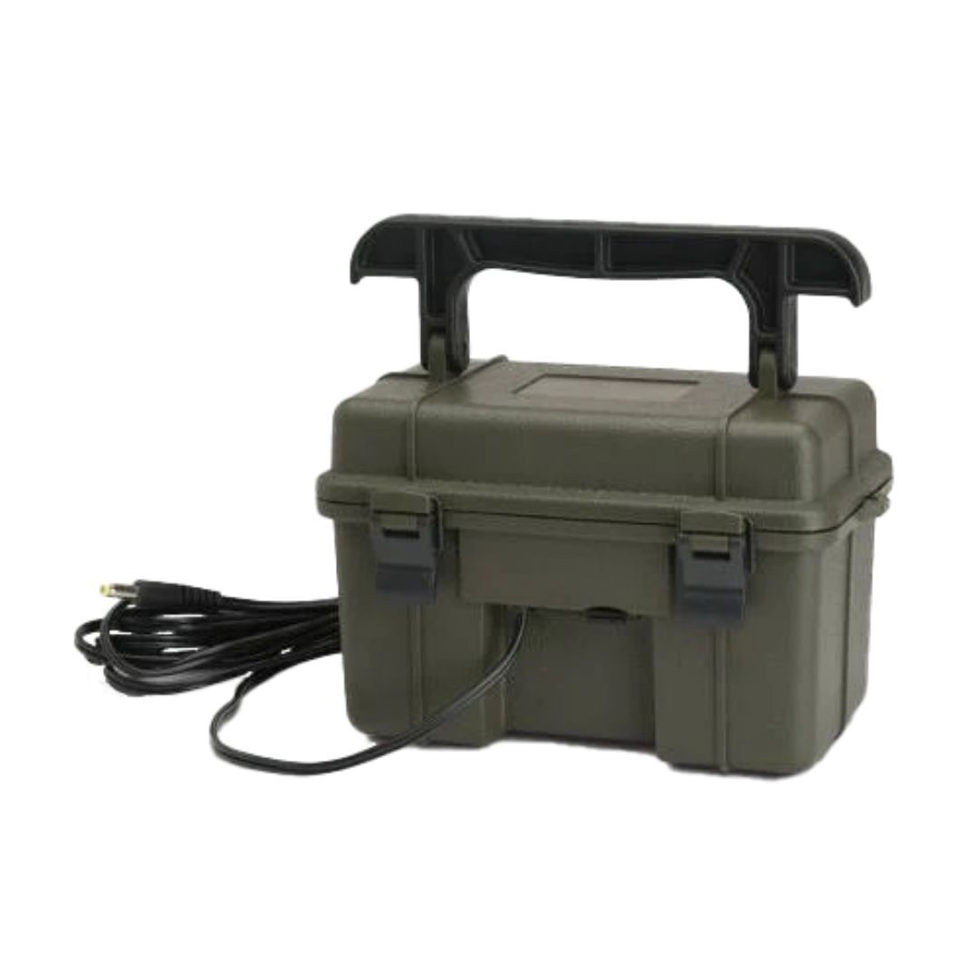 Stealth Cam 12V Weatherproof Battery Box (2-Pack, Dark Green) Bundle