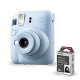 Fujifilm Instax Mini 12 (Pastel Blue) Bundle with Mini Monochrome Film