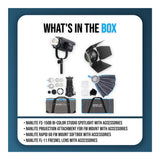 Nanlite FS-150B Bundle with Projection Attachment, Softbox, and Fresnel Lens