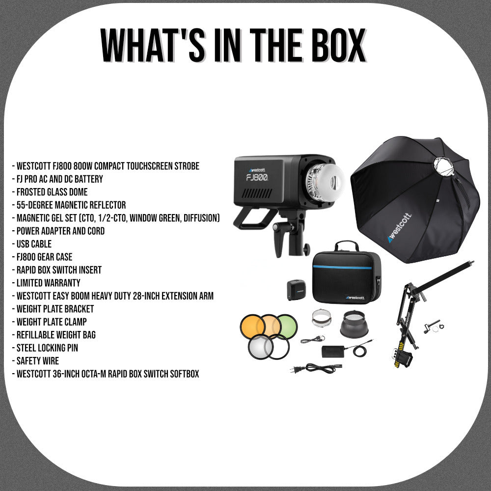 Westcott FJ800 800W Touchscreen Strobe with FJ Pro AC and DC Battery Bundle