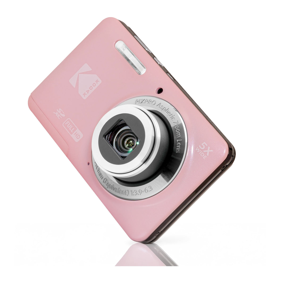 Kodak PixPro FZ55 Pink Camera Bundle with 128GB SD Card and Case (3 Items) (Open Box)
