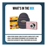 Kodak PixPro FZ55 Pink Camera Bundle with 128GB SD Card and Case (3 Items)