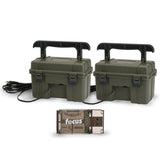 Stealth Cam 12V Weatherproof Battery Box (2-Pack, Dark Green) Bundle