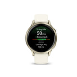 Garmin Venu 4 41mm Smartwatch (Lunar Gold with Bone Silicone Band) Bundle