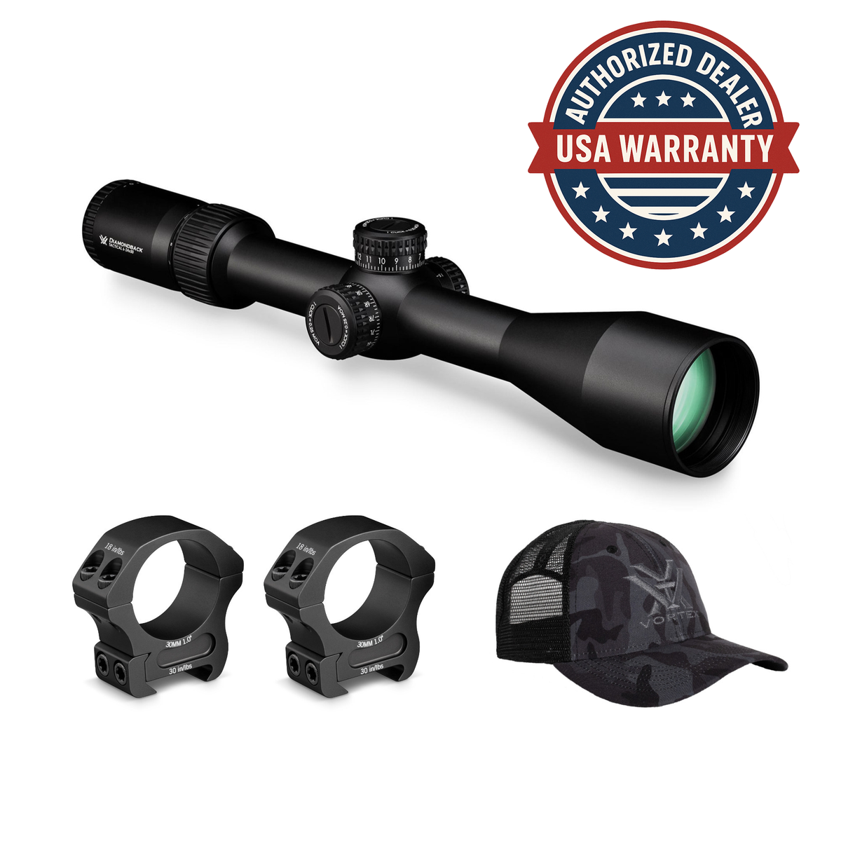Vortex Diamondback Tactical 6-24x50 Riflescope (EBR-2C MOA Reticle) Bundle (Open Box)