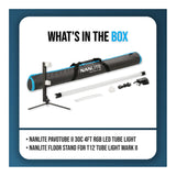 Nanlite PavoTube II 30C 4ft RGB LED Tube Light Bundle with Floor Stand