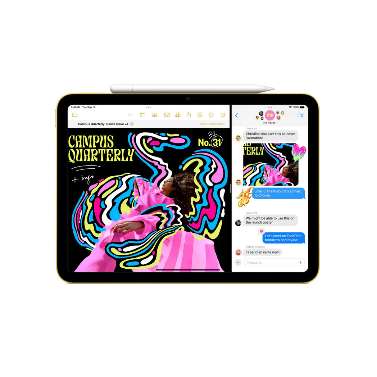 Apple 10.9-Inch 10th Gen 64GB WiFi iPad - 12MP Camera, A14 Bionic Chip (Silver)