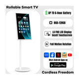 Cozyla 32 Inch Portable 4K Smart Tablet TV (White)