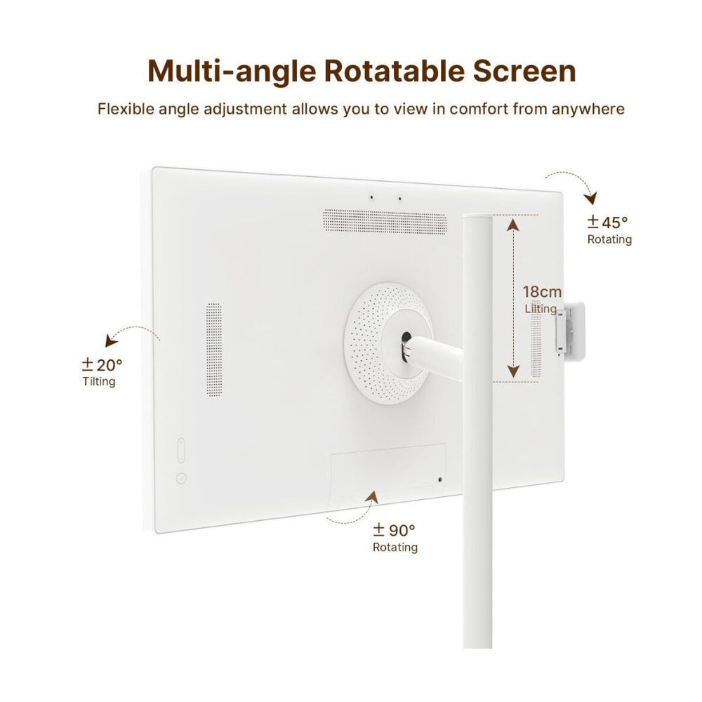 Cozyla 32 Inch Portable 4K Smart Tablet TV (White)