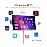 Cozyla 32 Inch Portable 4K Smart Tablet TV (White)