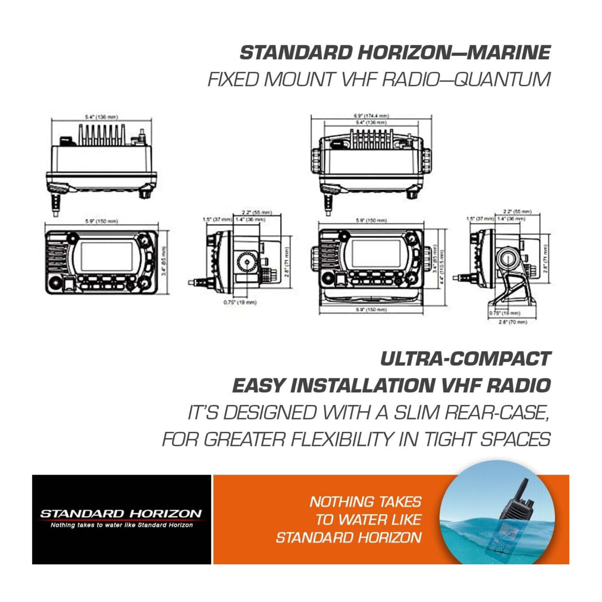 Standard Horizon GX6000 Commercial Grade Fixed Mount VHF with NMEA2000
