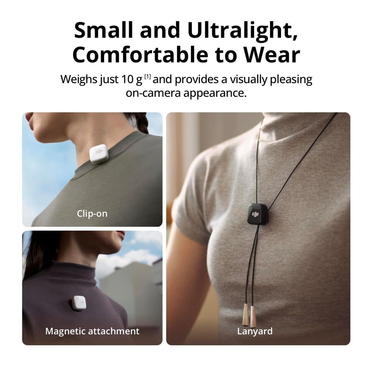 DJI Mic Mini (2 TX + 1 RX) Wireless Lavalier Microphone for 2-Person (Black)