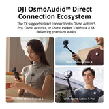 DJI Mic Mini (2 TX + 1 RX) Wireless Lavalier Microphone for 2-Person (Black)