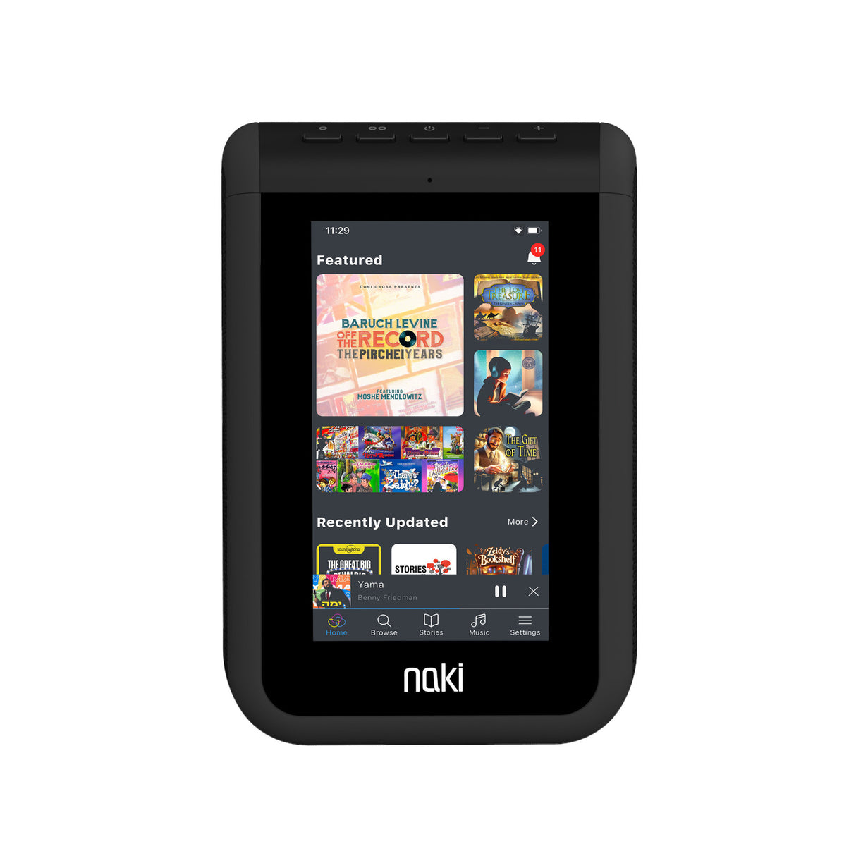 Naki Bolt Kosher Streaming Music Player with 5-in LCD Touchscreen (Black)