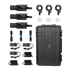Nanlite Forza 60CR RGBLAC LED Spotlight with CRMX (3-Light Kit) (Open Box)