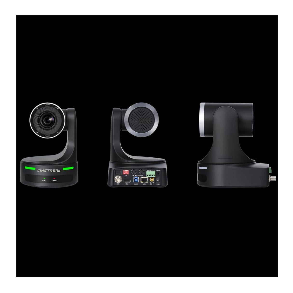 CineTreak CT-PT12NDI PTZ Camera - 1080p60, 12x Optical Zoom, AI Human Tracking