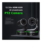 CineTreak CT-PT20NDI PTZ Camera - 1080p60, 20x Optical Zoom, AI Human Tracking