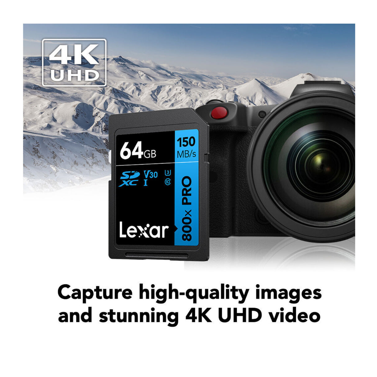 Lexar 64GB High-Performance 800x PRO UHS-I SDXC Memory Card (BLUE Series)