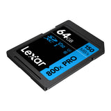 Lexar 64GB High-Performance 800x PRO UHS-I SDXC Memory Card (BLUE Series)