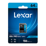 Lexar 64GB High-Performance 800x PRO UHS-I SDXC Memory Card (BLUE Series)
