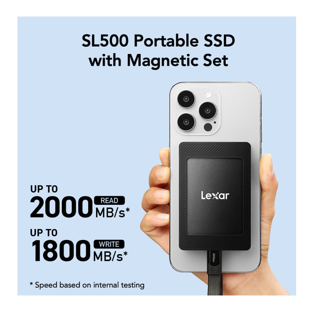 Lexar SL500 Portable SSD with Magnetic Set (2TB)