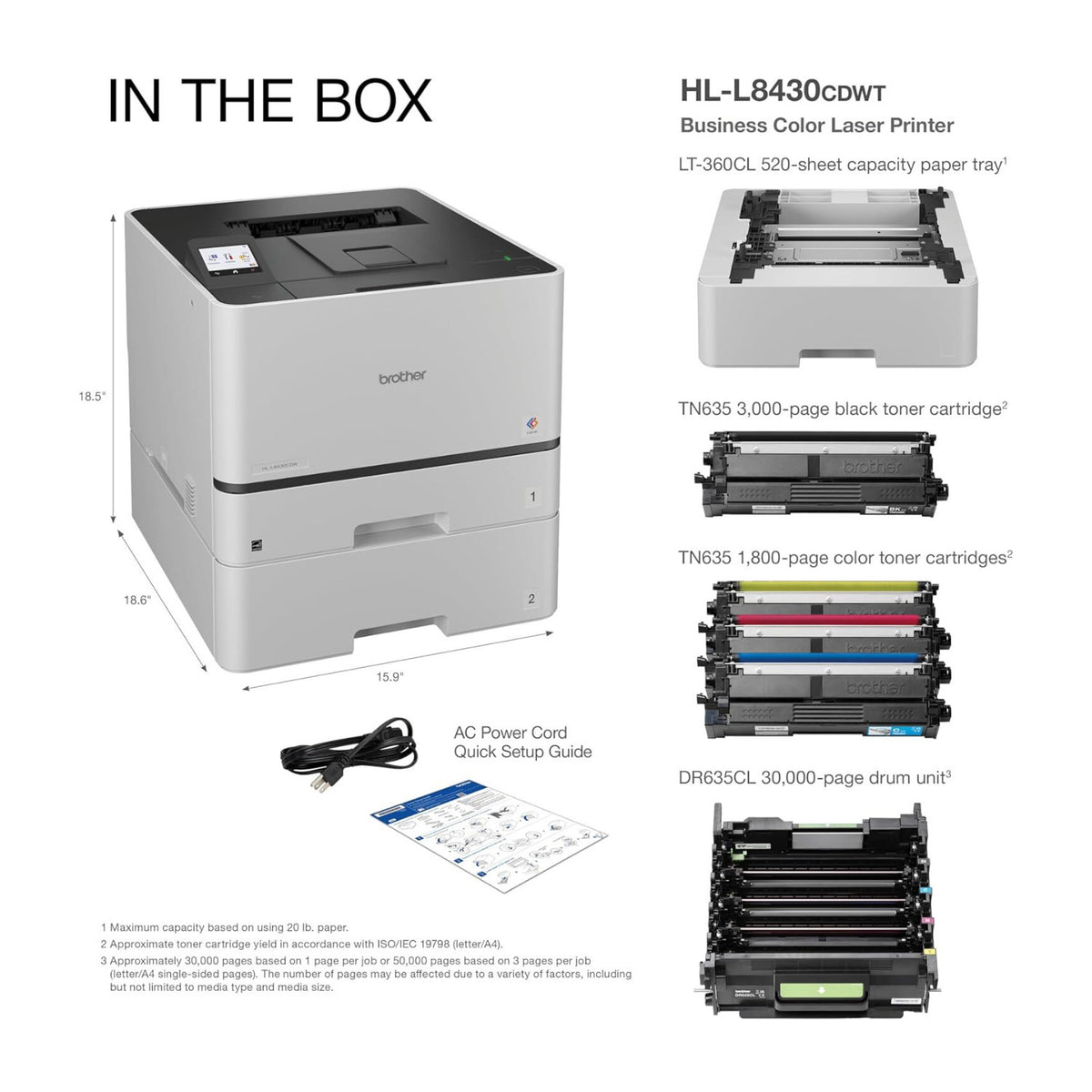 Brother HL-L8430CDWT Business Color Laser Printer