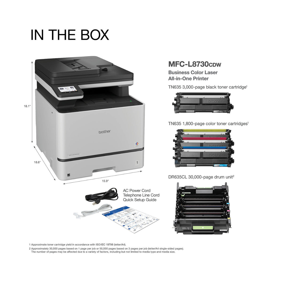 Brother MFC-L8730CDW Business Color Laser All-in-One Printer with Scan and Copy