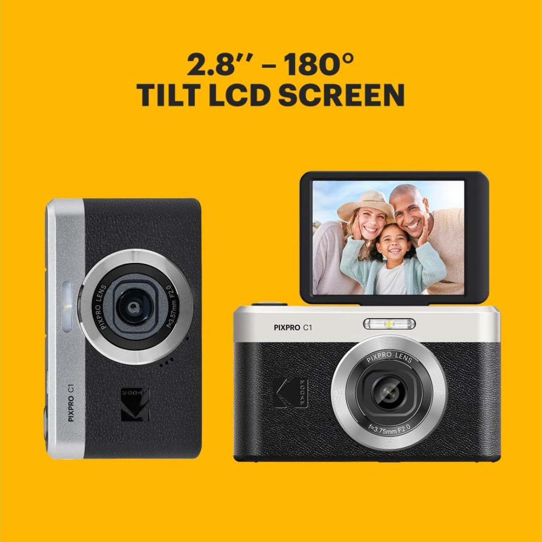 KODAK PIXPRO C1 Friendly Zoom 13MP 1080p Digital Camera (Black) Bundle