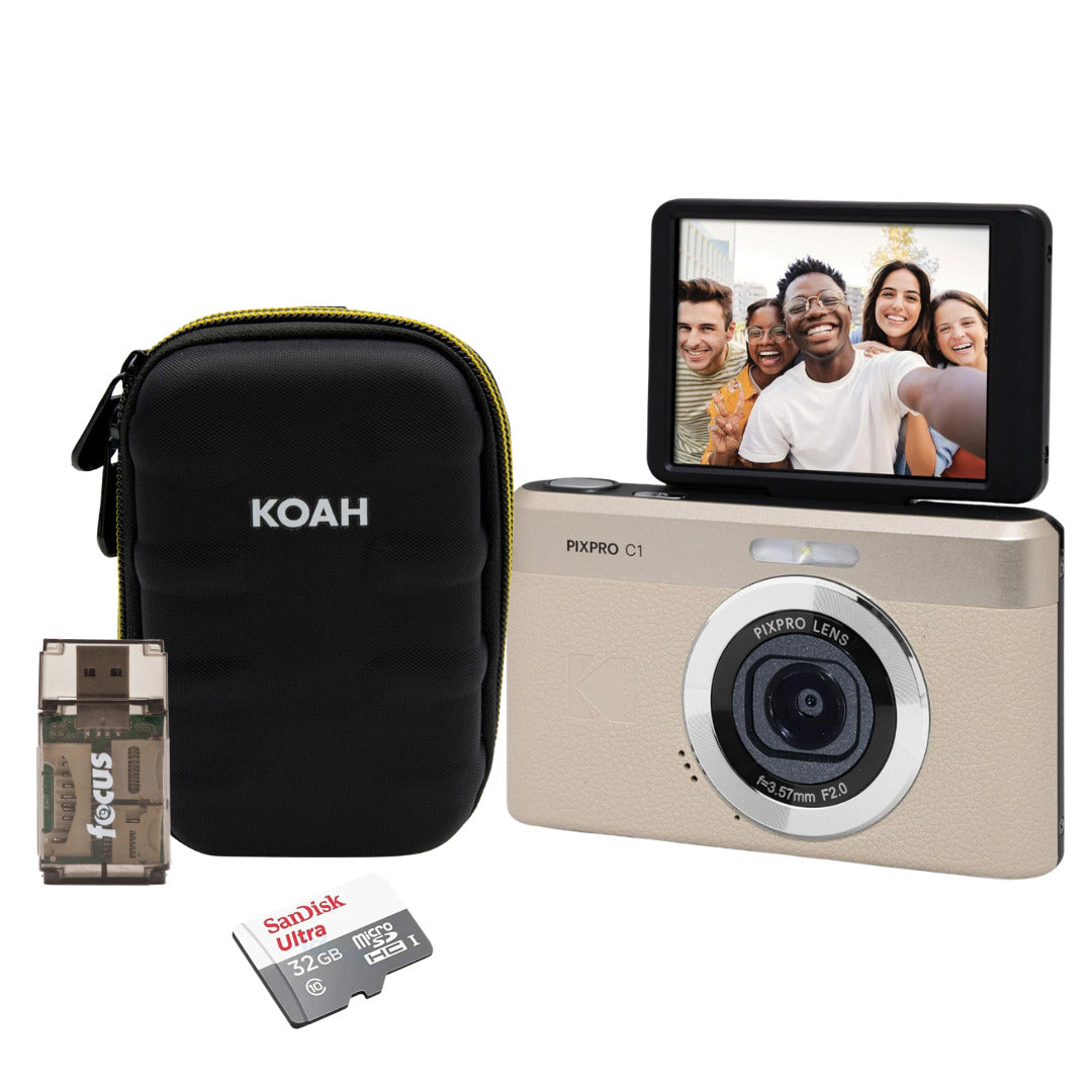 KODAK PIXPRO C1 Friendly Zoom 13MP 1080p Digital Camera (Tan